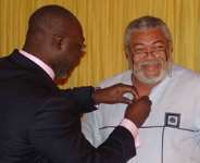 Former President Rawlings speaks to the BBC s Komla Dumor